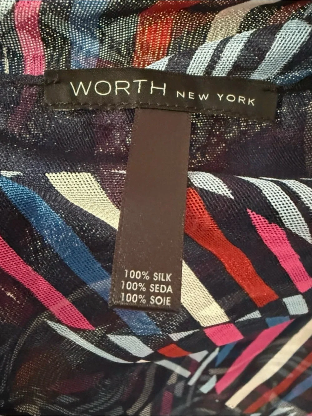 100% Silk Scarf, Wrap, Belt Excellent Condition Worth New York